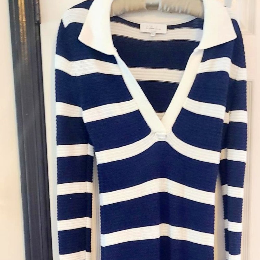 Arlie Striped Midi Knit Dress